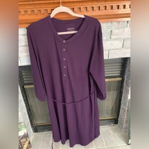 Merona Long Sleeve Dress in Rich Purple